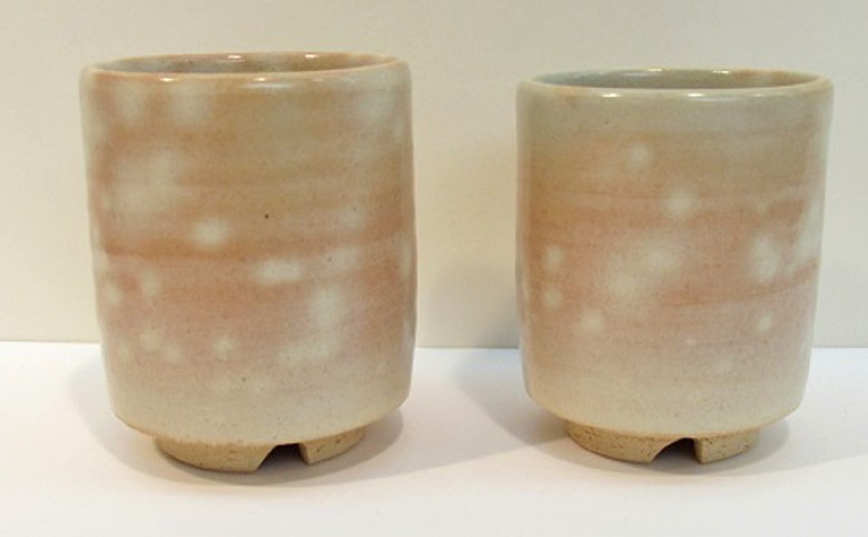 萩焼 萩粉引湯呑（夫婦）｜HG000126