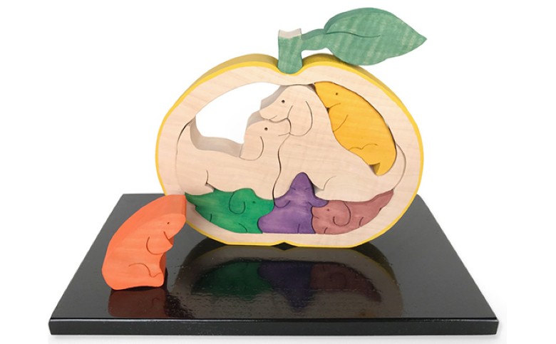 萩・十二支の夏みかん 専用飾り台付（いぬ）｜HG000177