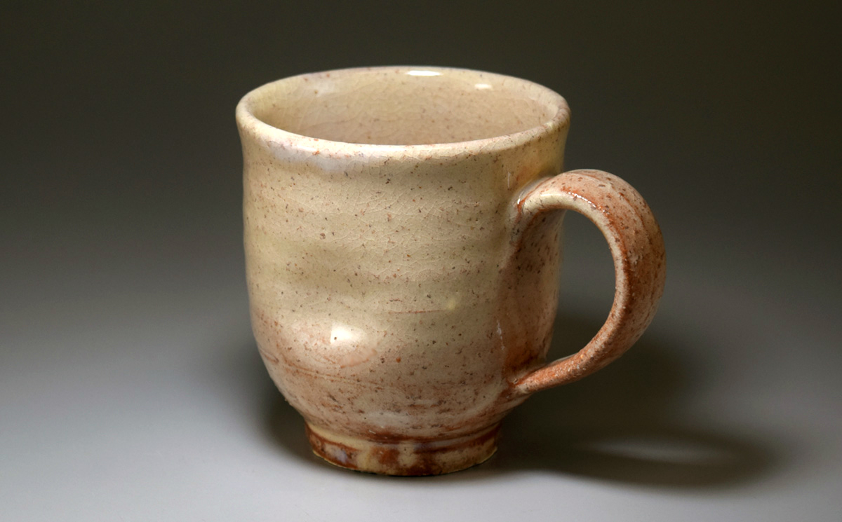 萩焼　マグカップ（へこみ）｜HG000318