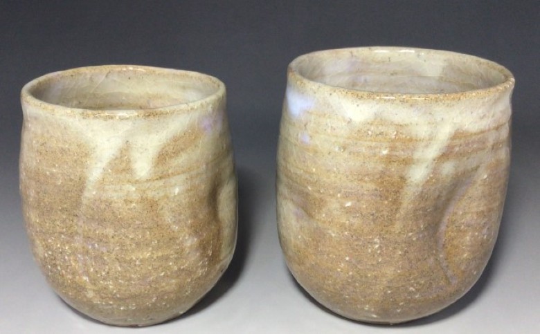 萩焼 夫婦 湯呑　知明作｜HG000455