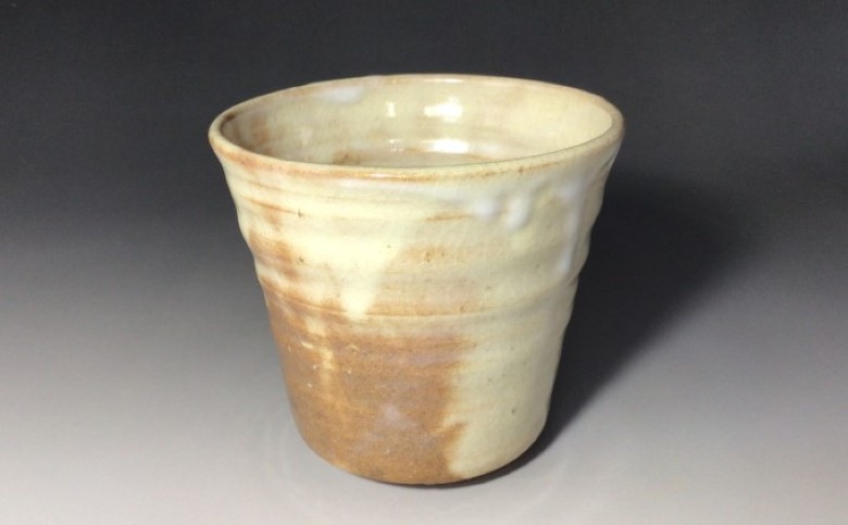 萩焼 広口 フリーカップ　知明作｜HG000457