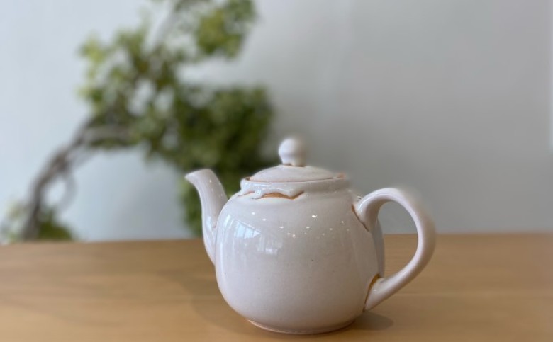 《萩焼》白萩 ポット｜HG000469