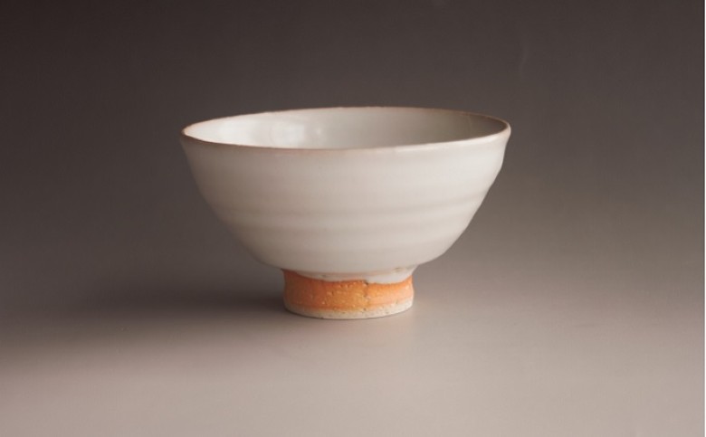 萩焼　8代佳炎作 白萩飯茶碗｜HG000611