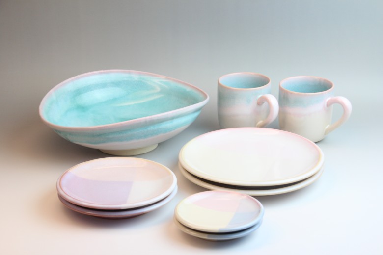 萩焼　テーブルセット（Ｗ）｜HG000761