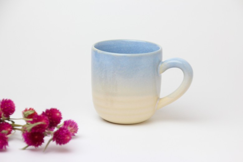 萩焼 マグカップ つぼみ露草｜HG000896