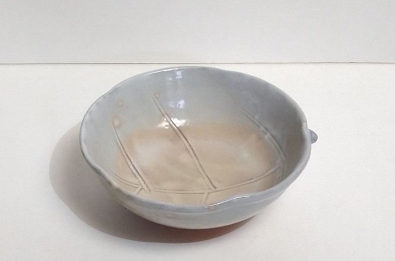 萩焼 鉢 木の葉 ソロ｜HG000989