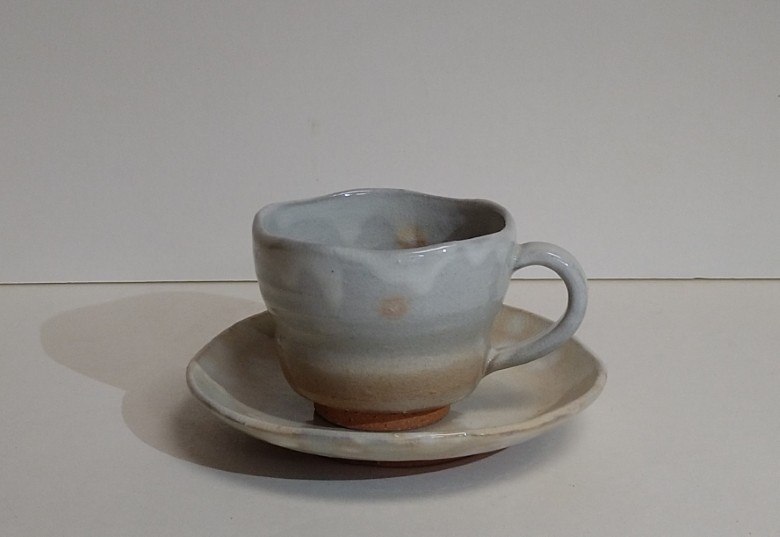 萩焼 コーヒー碗 ヒラヒラ ソロ｜HG001002