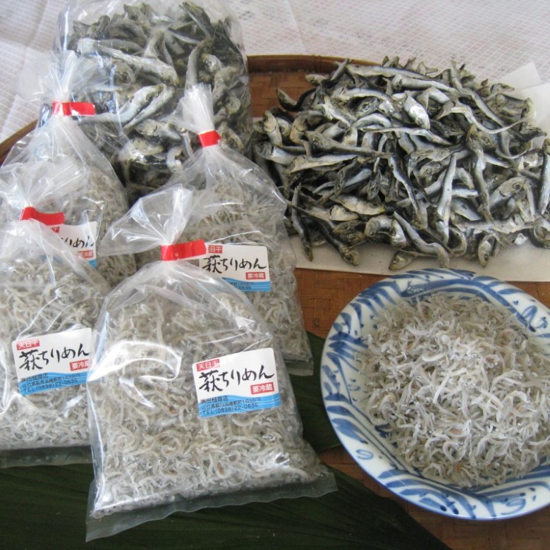 ちりめんじゃこ セット 天日干し 萩 ちりめん 130g×5 いりこ 450g×2 魚 小魚｜HG001046