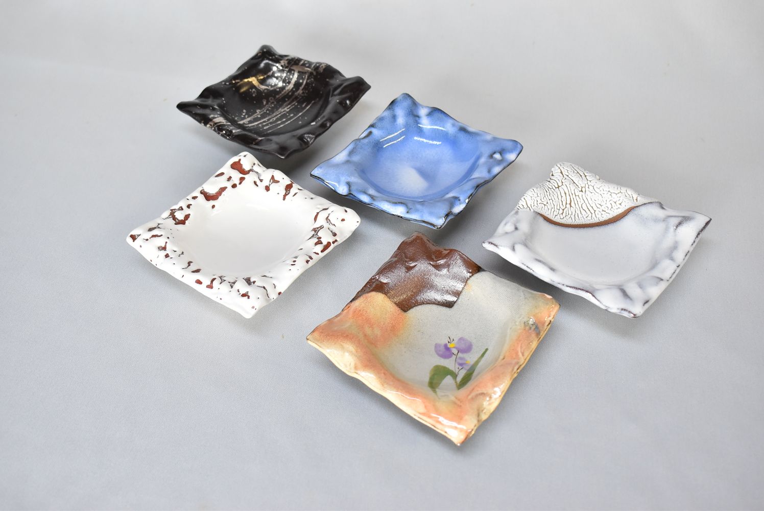 萩焼　角皿セット5colors｜HGH00010