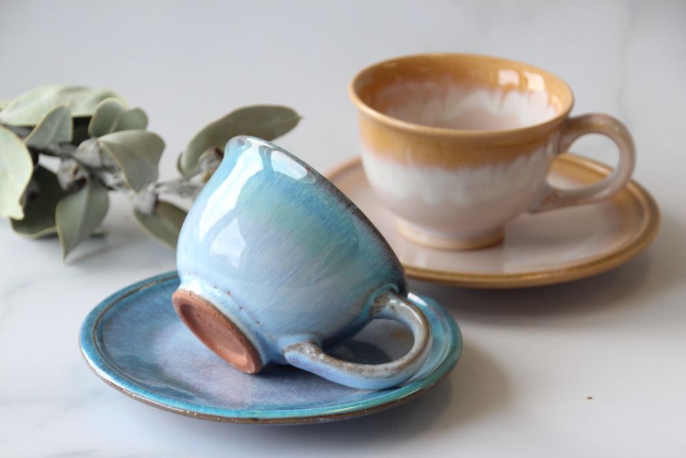 萩焼　stella　珈琲碗皿ペアセット16911｜HGH00051