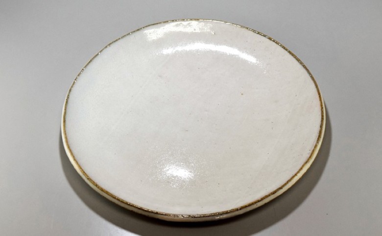 萩焼　皮くじら丸皿｜HG000302