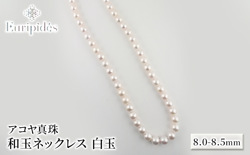 [ANA限定]真珠 ネックレス Euripides パール 8.0-8.5mm アコヤ真珠 和玉ネックレス 白玉 アクセサリー 宝飾品