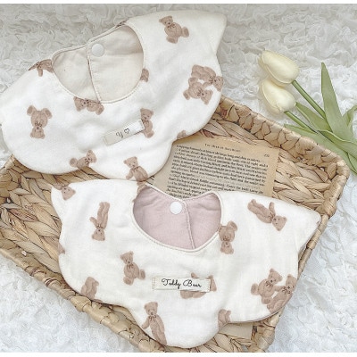 お名前入り ダブルガーゼ もくもくスタイ