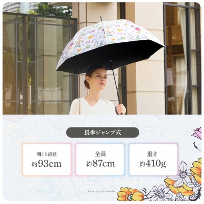 日傘 レディース ボタニカル柄 完全遮光 日本製 8本骨 晴雨兼用