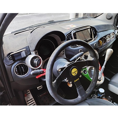 アバルト500-595用アルカンターラダッシュマット 左ハンドル車用