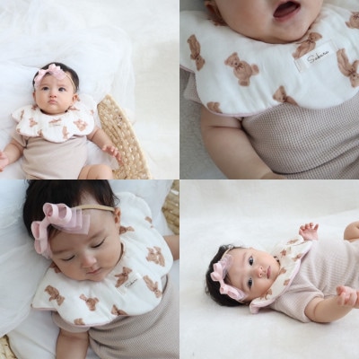 お名前入り ダブルガーゼ もくもくスタイ