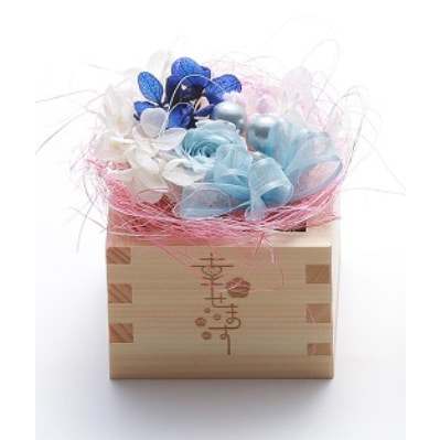 幸せ枡フラワー　5勺枡　白木