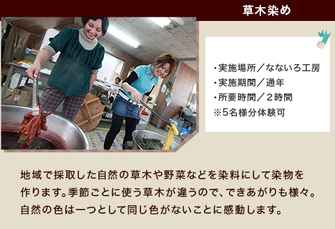 やましろ民泊・体験学習　『草木染め』『沢トレッキング』体験【やましろ体験交流協議会】