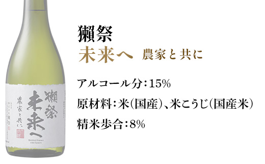 獺祭 未来へ 農家と共に 720ml 【(株)獺祭】