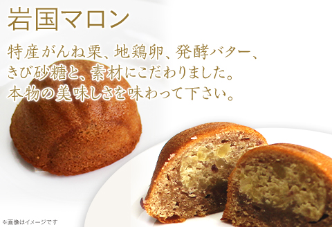 岩国マロン　10個セット(がんね栗をたっぷり使ったマドレーヌ)【里山カフェ　コンディトライHAKU】