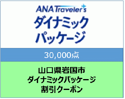 山口県岩国市 ANAトラベラーズダイナミックパッケージ割引クーポン30,000点分