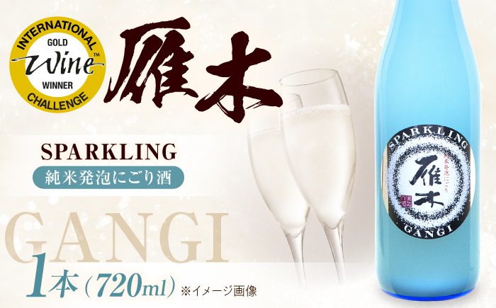 【全6回定期便】雁木 純米発泡生原酒 スパークリング 720ml / 定期便 日本酒 スパークリング日本酒 生原酒 山田錦 西都の雫 精米歩合60% アルコール度数14% 冷酒 乾杯 お祝い 記念日 贈答 ギフト プレゼント 人気 / 山口県岩国市/八百新酒造株式会社 [BUCD019]