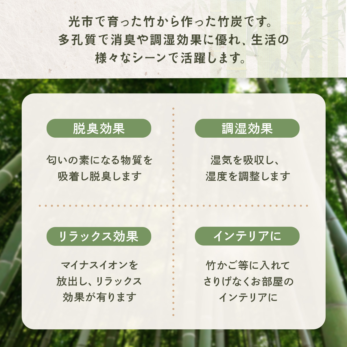 D004 きんちゃく袋入り竹炭スティック ３袋セット