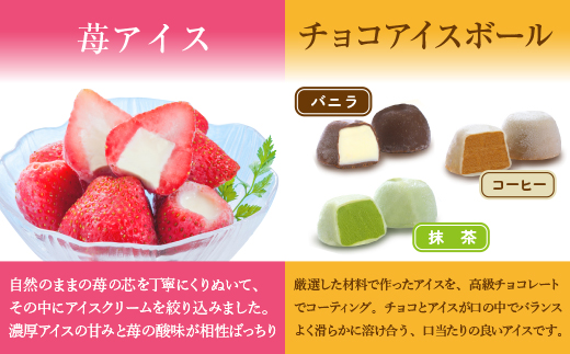 A005 【2/28受付終了】 一口アイスセット デラックス（62粒入） 苺アイス 生チョコアイス 抹茶生チョコアイス チョコアイスボール バニラ コーヒー 抹茶 一口アイス