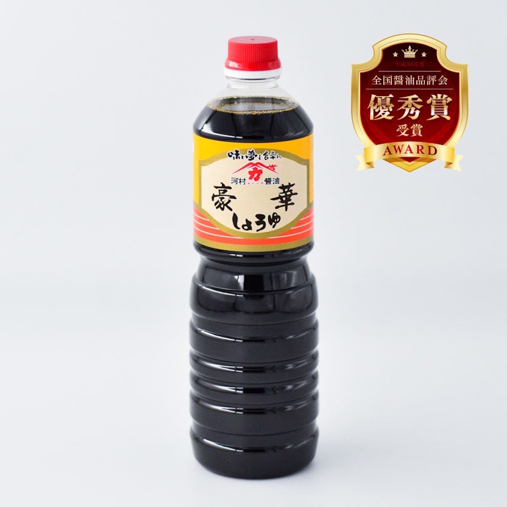 K006 豪華しょうゆ1リットル6本セット 河村?油 光ヤマカ