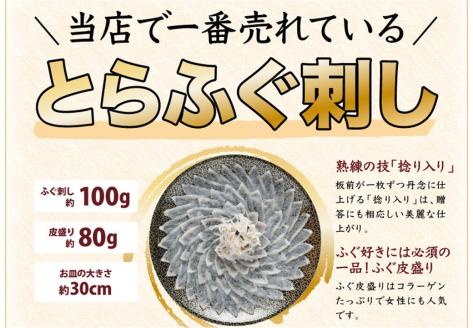 とらふぐ白子付き天然ふぐ鍋・とらふぐ刺身セット4-5人前  (1379)