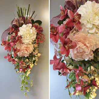 壁掛けフラワーアレンジメント (100004)
