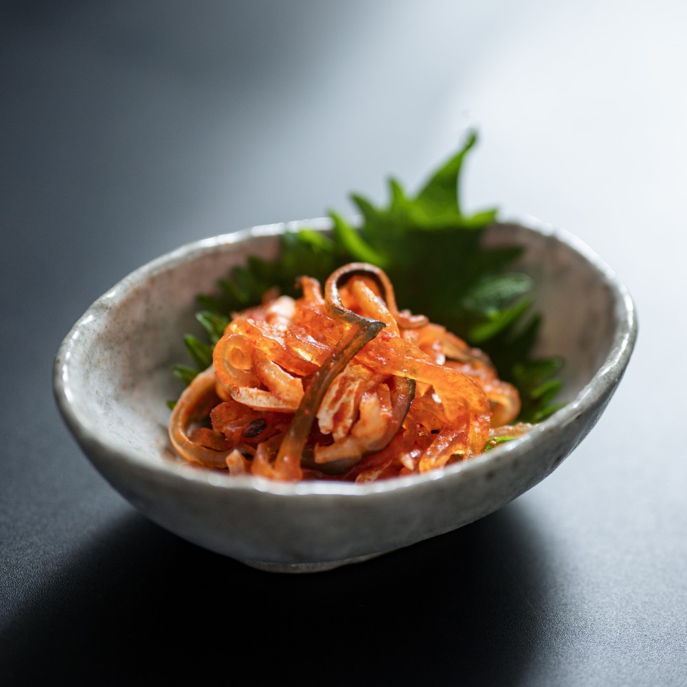 魚屋が作る 珍味3点セット 剣先イカ塩辛 赤ナマコ酢 ふぐ皮キムチ 冷凍 山口県 長門市 仙崎 国産 配送日指定 日時指定 (10133)