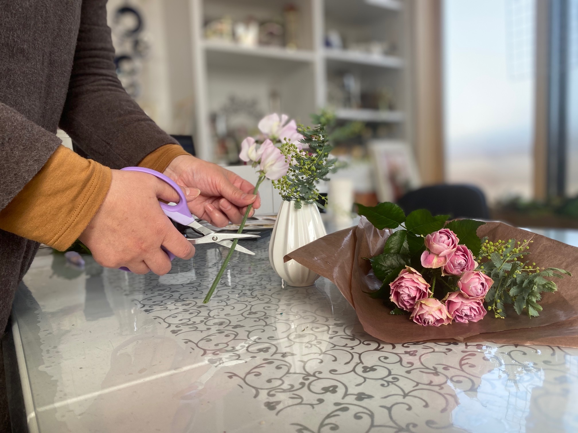 (130001)フラワー　花　バラ　バラ園　花束　お届け便　定期便　毎月コース　山口県　母の日　ギフト
