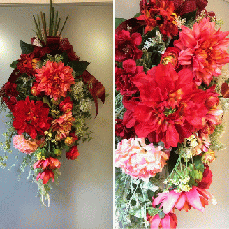 壁掛けフラワーアレンジメント (100004)