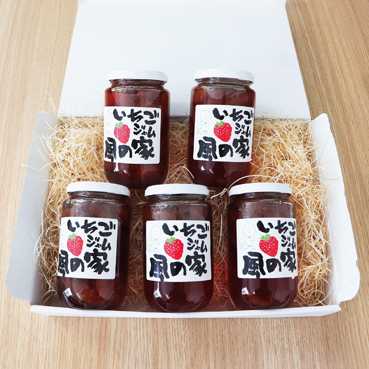風の家 手作り 苺ジャム まとめ買いセット 大400g×5個 合計2kg おすそわけ 自家用 ごろごろ苺ジャム(10121)