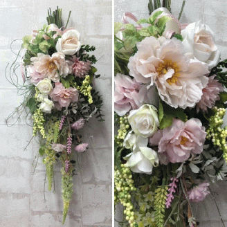 壁掛けフラワーアレンジメント (100004)