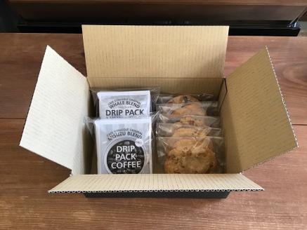 (1053)自家焙煎珈琲　オリジナル　ドリップバッグ　手作り　アメリカンクッキー　詰め合わせ（ドリップパック10個、クッキー5枚）