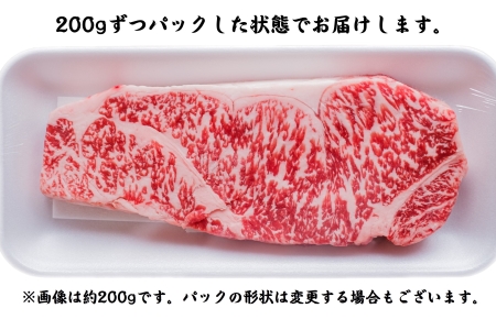 長州ながと和牛「サーロインステーキ」600g(200g×3枚 )【牛肉 肉 お肉 サーロイン ステーキ 小分け 希少 ギフト 贈り物 和牛 牛 ながと和牛 長門市】(1362)