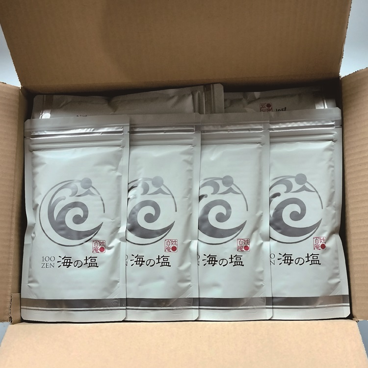 (1545)100ZEN 海の塩 200ｇ×25個セット 百姓の塩 百姓庵 油谷湾