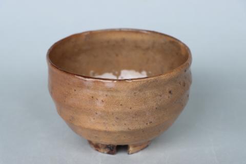 【萩焼】萩割高台茶碗　新庄助右衛門　14代　新庄貞嗣作 (1000002)