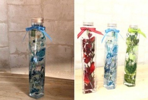 (1134)ながとカラーのハーバリウムボトル＊ブルー　母の日　ギフト