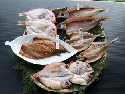 魚健 干物セット５種【一夜干し あじ のどぐろ かます れんこ鯛 さばみりん 干物 山口県 長門市】(1121)
