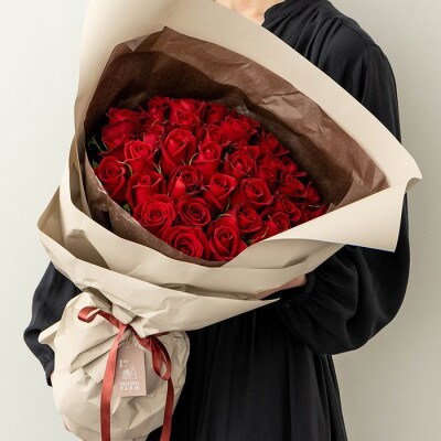 ホシファームのフリルブーケ　ルージュ40本【配送不可地域：離島・北海道・沖縄県】