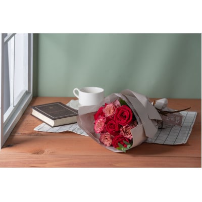 ホシファーム　フリルブーケ　ニュアンスレッド　8本【配送不可地域：離島】