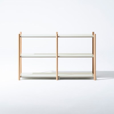 【Fulcrum】Baguette shelf シェルフ/3段×2列(ホワイト)
