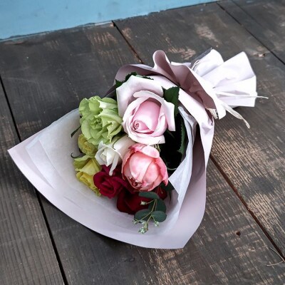 ホシファーム人気No.1 　ホシファームのフリルブーケ　カラフル8本【配送不可地域：離島・北海道・沖縄県】