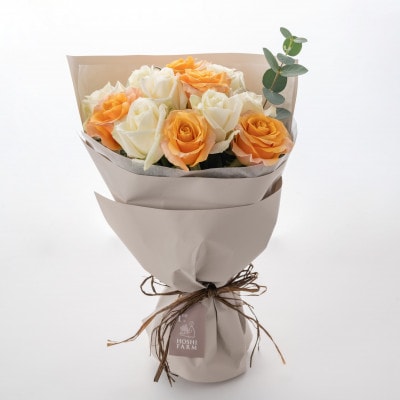 ホシファーム　フリルブーケ　ホワイトオレンジ　12本【配送不可地域：離島】