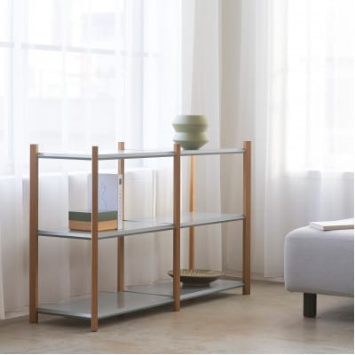 【Fulcrum】Baguette shelf シェルフ/3段×2列(グレー)