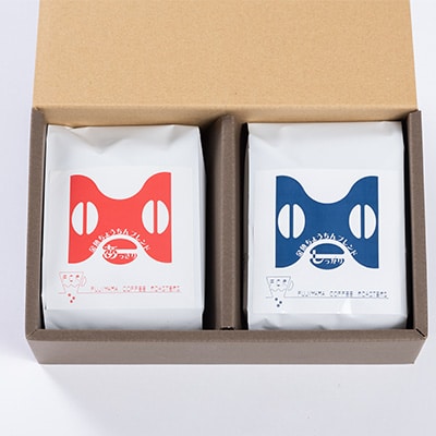 【レギュラーコーヒーギフト】金魚ちょうちんブレンド「あっさり200g」＆「しっかり200g」(中挽)