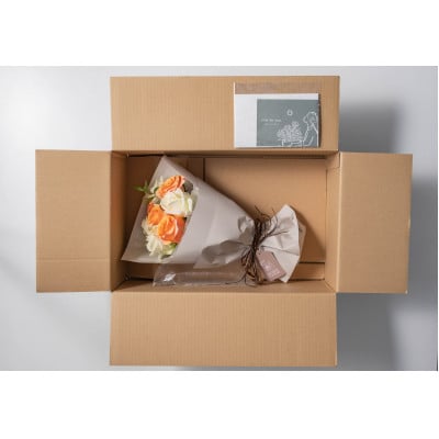 ホシファーム　フリルブーケ　ホワイトオレンジ　8本【配送不可地域：離島】